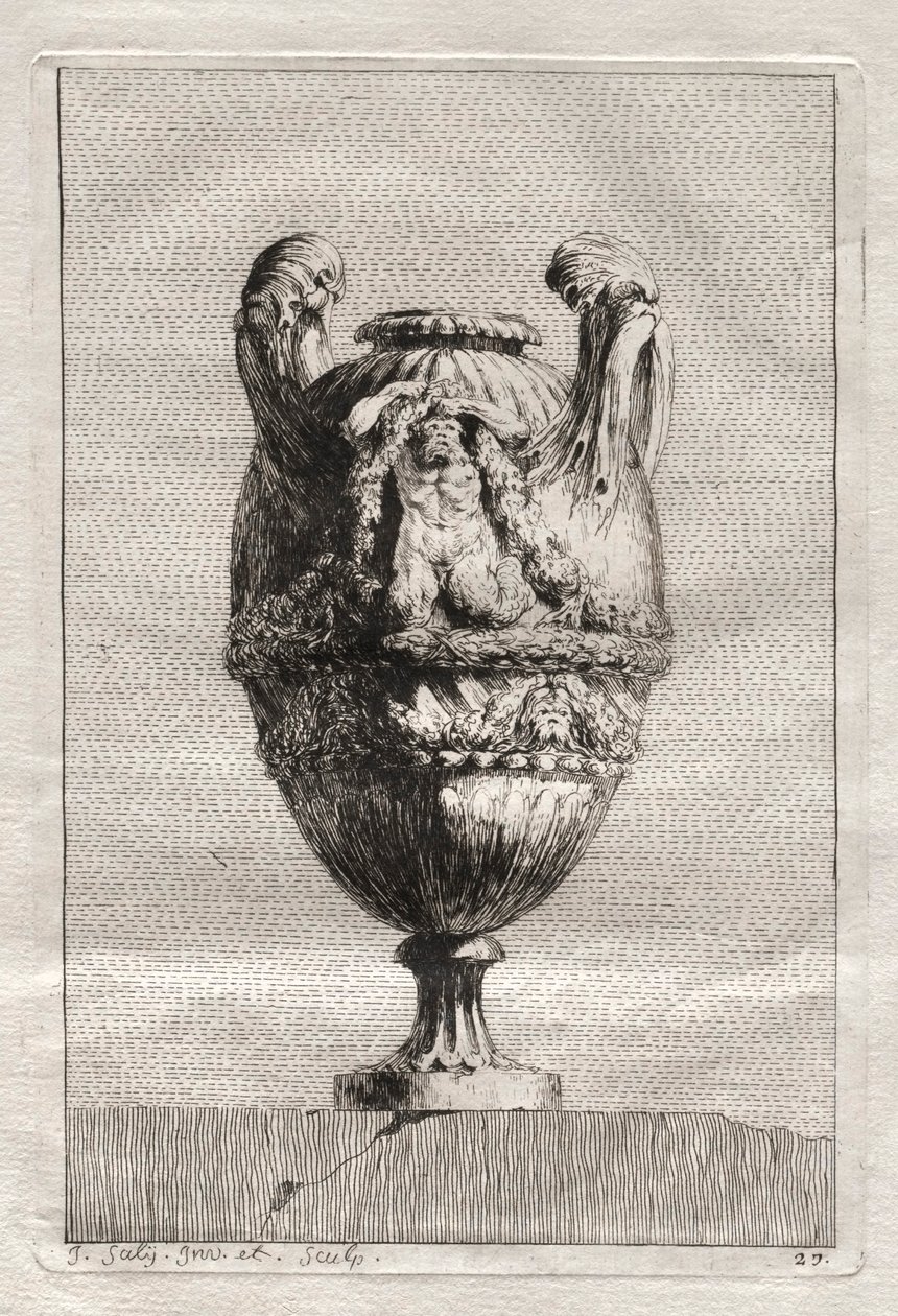 Suite med vaser: Plate 27, 1746. av Jacques Francois Joseph Saly