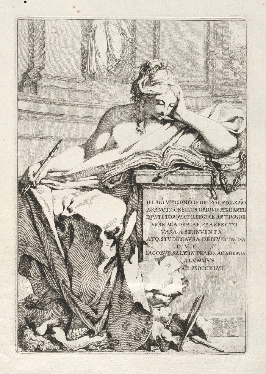 Suite of Vases: Tittelside, 1746. av Jacques Francois Joseph Saly