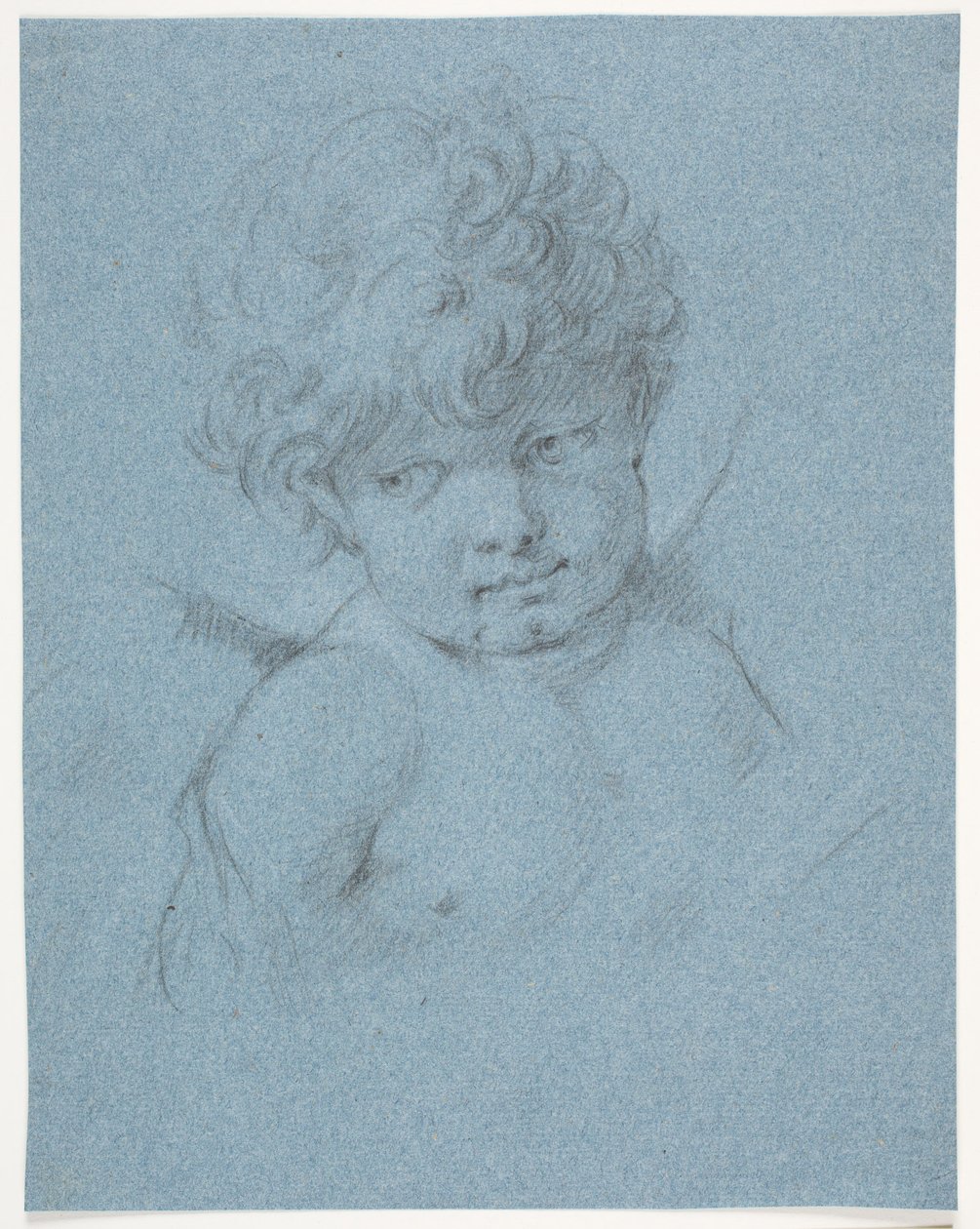 Bevinget engel? Amor? Bystebilde av Jacques Francois Joseph Saly