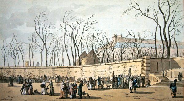The Petite Provence ved Tuileries Gardens (wc på papir) av Jacques Francois Joseph Swebach