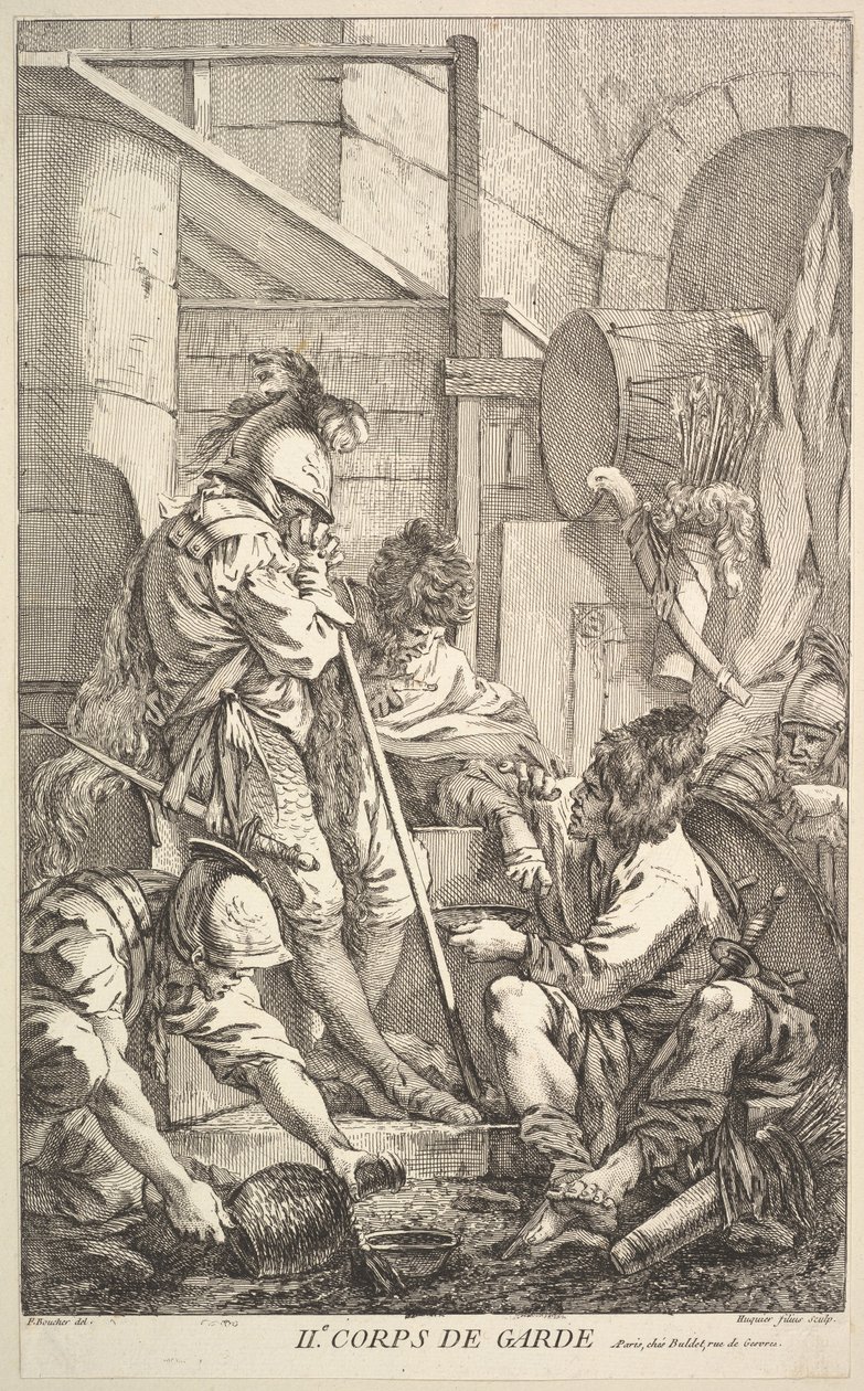 Second Guard-Room, midten til slutten av 1700-tallet. av Jacques Gabriel Huquier