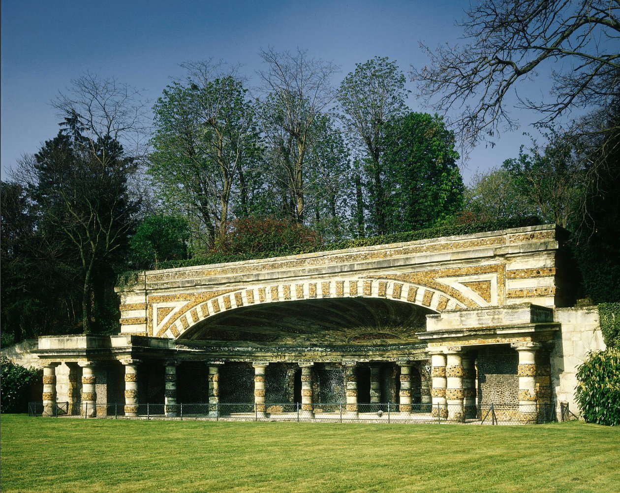 Frankrike, Chatou (Yvelines): Nymphee de Soufflot bygget for å huse en kilde. Arkitektur av Soufflot (arkitekten til Pantheon) mellom 1774 og 1777. av Jacques Germain Soufflot