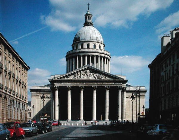 Utsikt over fasaden, bygget 1757-90 av Jacques Germain Soufflot