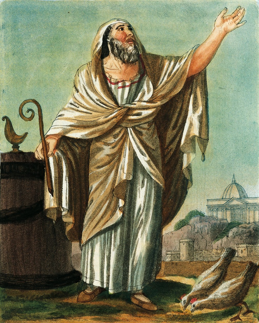 Augur, by Jacques Grasset de Saint-Sauveur (1757-1810), engraving from Ancient Rome, or historical and pictorial description of everything related to Roman people, their military, customs, religious and public life   1117439   no       norwegian Successful av Jacques Grasset de Saint Sauveur