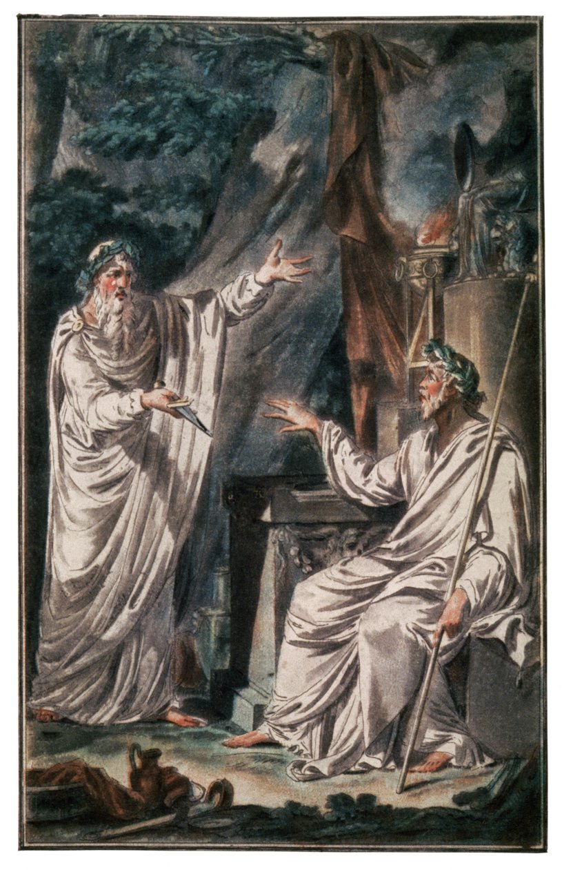 Keltiske druider, ca. 1790 (gravering) av Jacques Grasset de Saint Sauveur