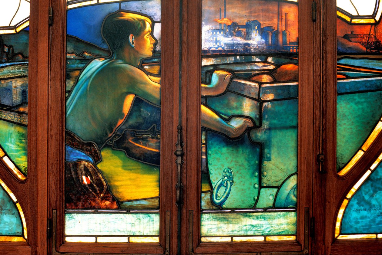 Nancy (avdeling 54), jugendstil, handels- og industrikammer, glassmalerier av Jacques Gruber (1870-1936) av Jacques Gruber