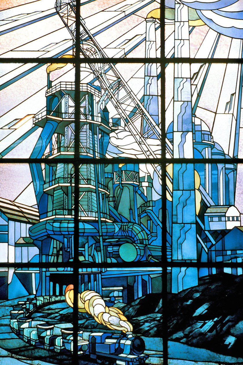 Nancy (avdeling 54), jugendstil, glassmalerier av Jacques Gruber (1870-1936), ved setet til Pont a Mousson, av. de la frigjøring av Jacques Gruber