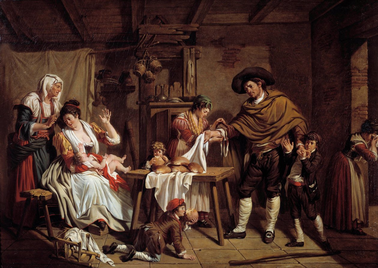 Blodgiveren, devouement av en italiensk far Maleri av Jacques Sablet (1749-1803) 1700-tallets Stockolm, nasjonalmuseum av Jacques Henri Sablet