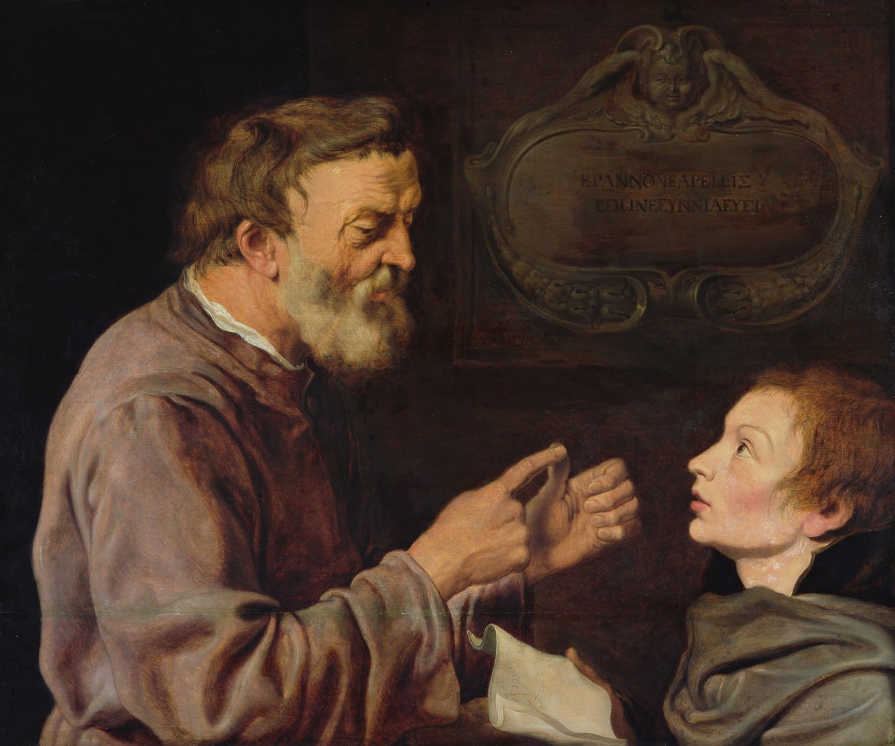 Mester og elev av Jacques II de Gheyn