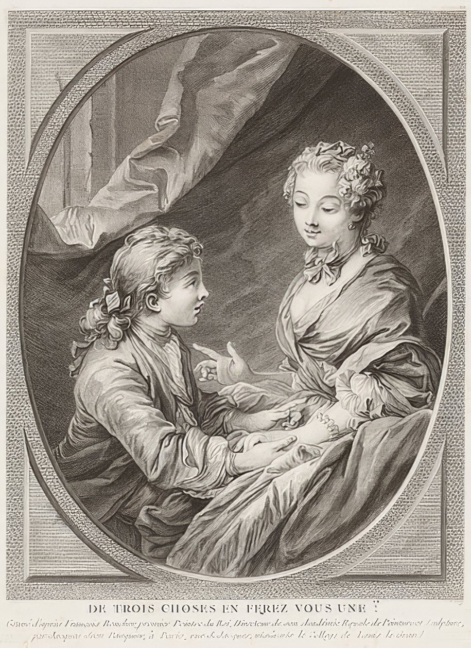 Av tre ting vil du gjøre det til en?. 1768 av Jacques Jean Pasquier