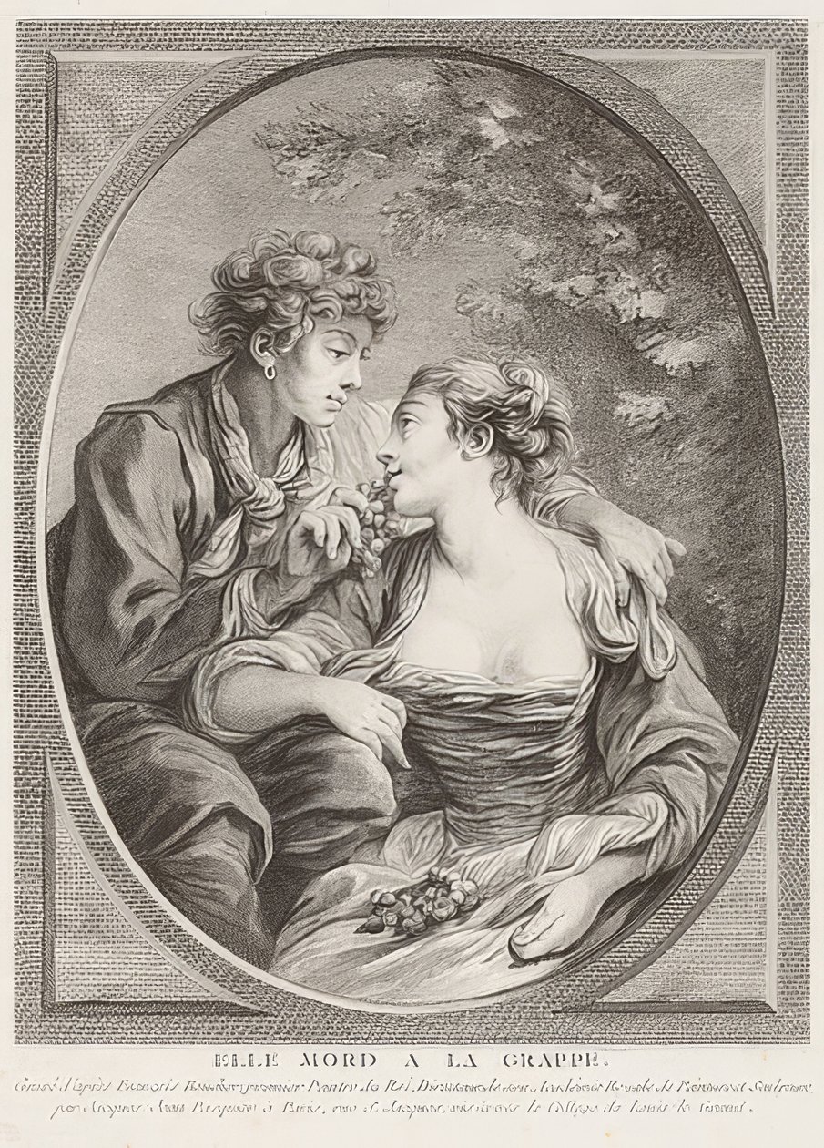 Elle mord à la grappe (hun dør på druen). 1768 av Jacques Jean Pasquier