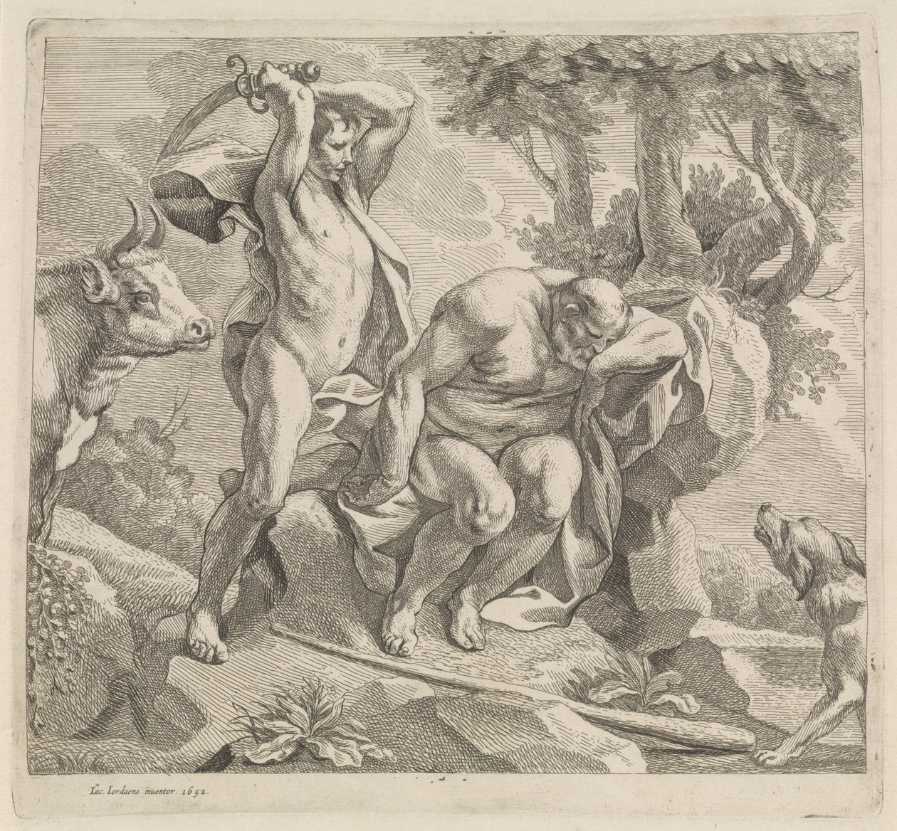 Mercury en Argus av Jacques Jordaens