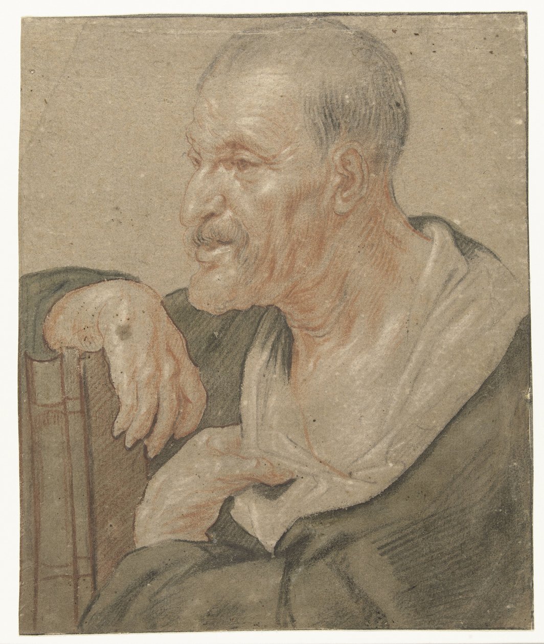 Skulderstykke av en evangelist, til venstre av Jacques Jordaens