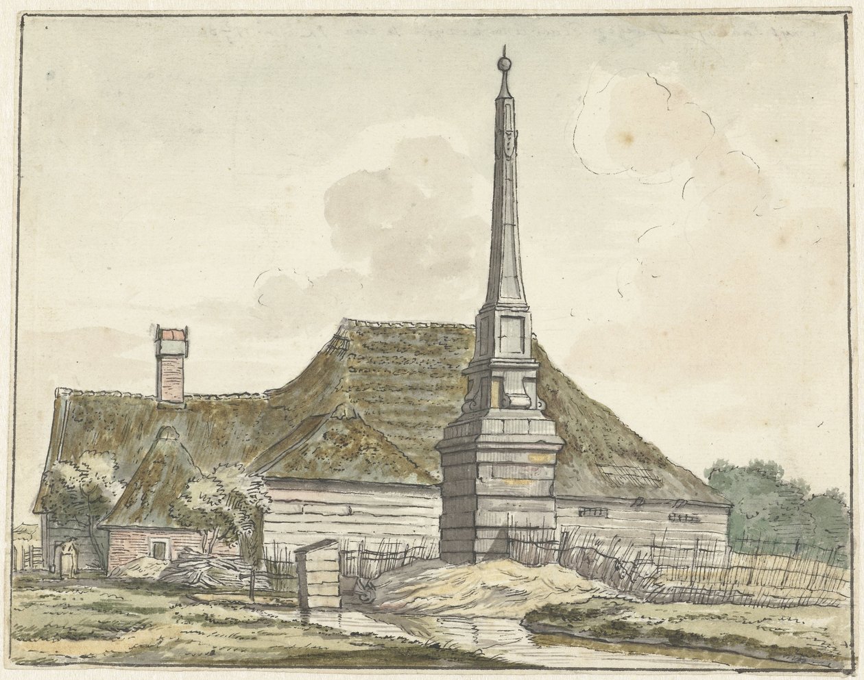 Milepælen eller forbudspolen ved Halfweg av Jacques Kuyper