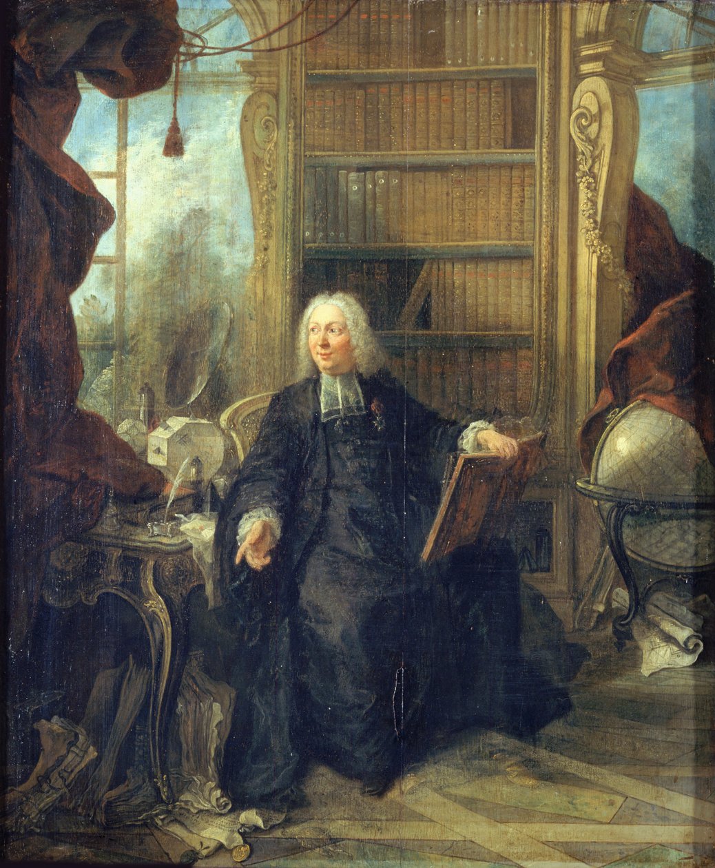 Portrett av Jean-Antoine Nollet 1700-1770, ca. 1740. av Jacques Lajoue de