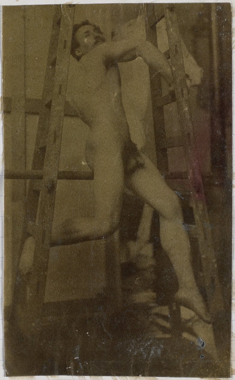 Studie av en mannlig nakenmodell i studioet til Jacques de Lalaing av Jacques Lalaing (attributed to)