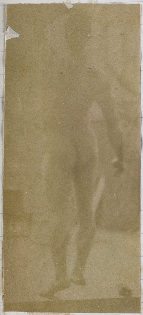 Studie av en mannlig nakenmodell, stående og sett bakfra, i studioet til Jacques de Lalaing av Jacques Lalaing (attributed to)