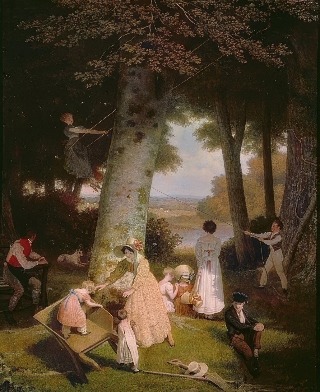 Lekeplassen (La Place de Jeux). 1830 av Jacques Laurent Agasse