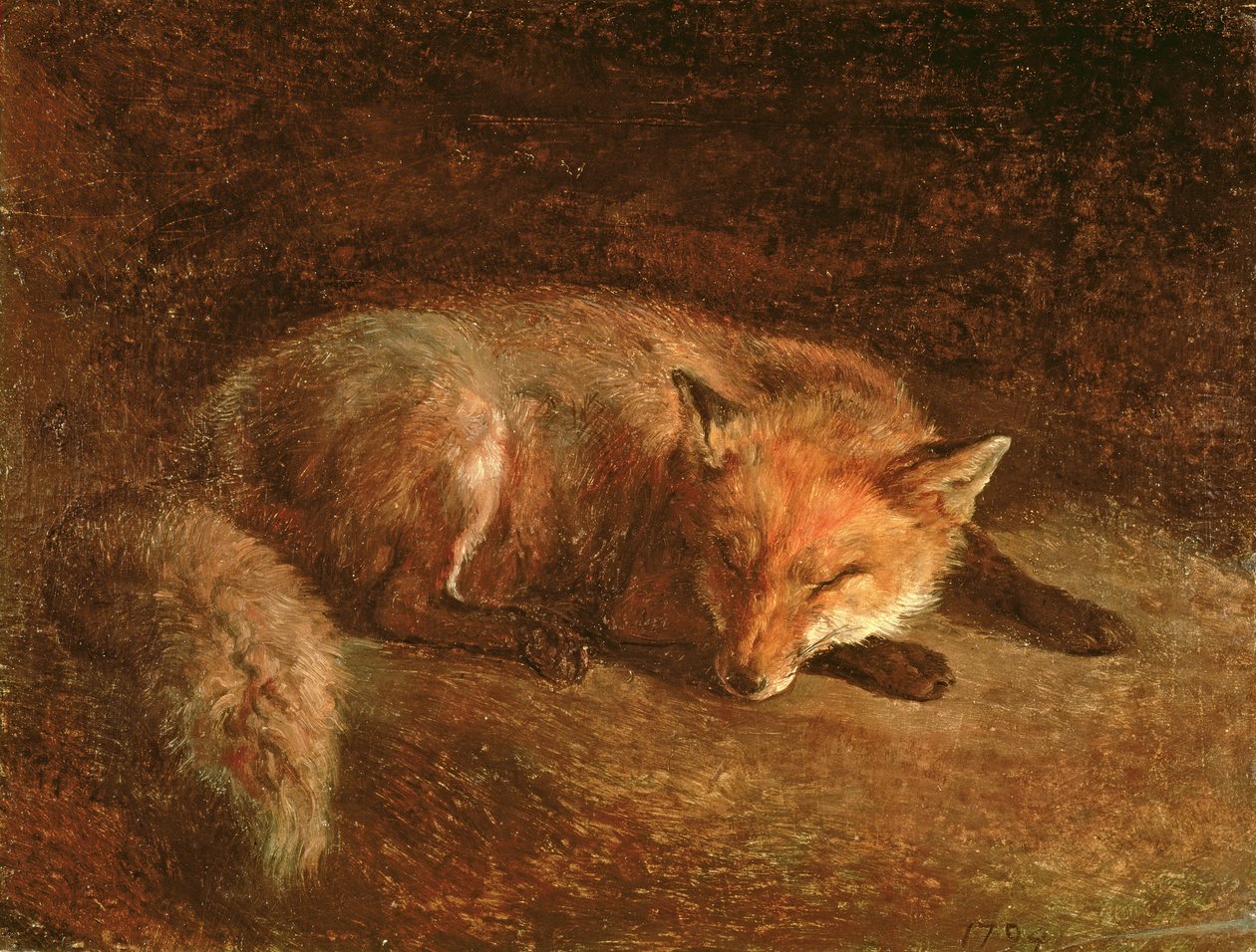 Sovende rev av Jacques Laurent Agasse