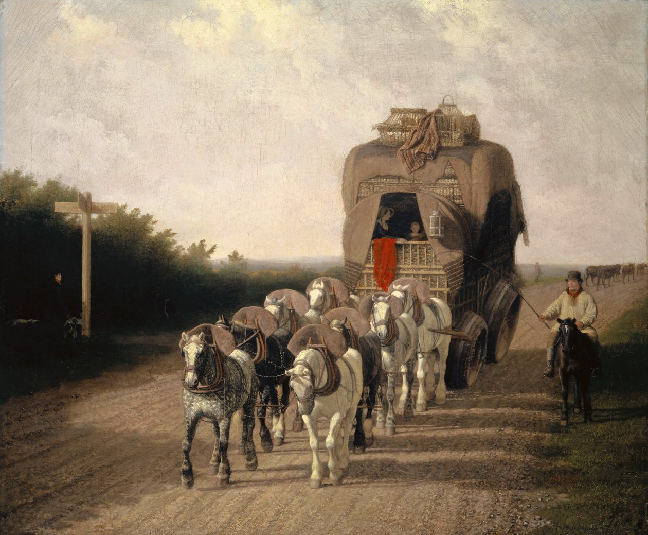 The Ludlow Carrier-Coach, 1801 av Jacques Laurent Agasse