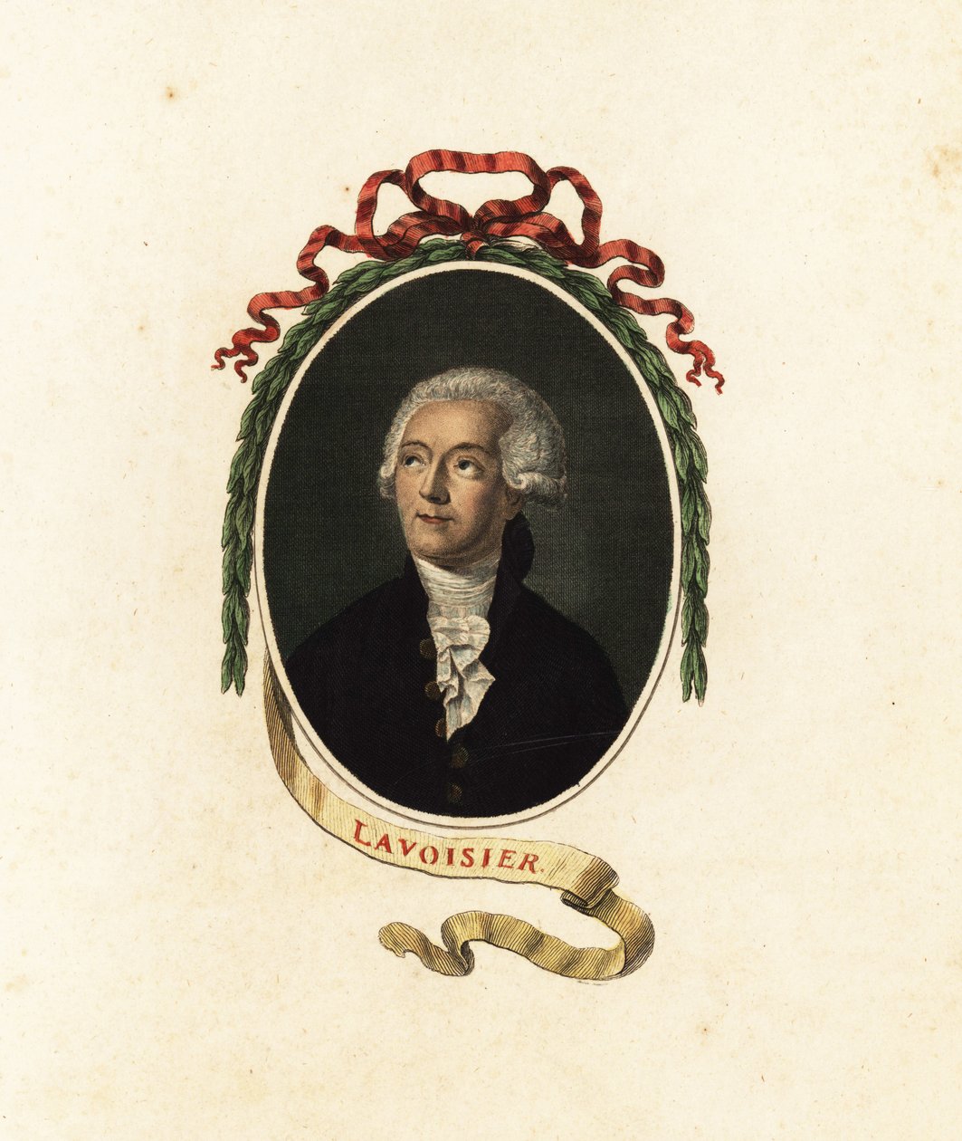 Antoine Lavoisier, fransk kjemiker, økonom og adelsmann.1805 (gravering) av Jacques Louis (after) David