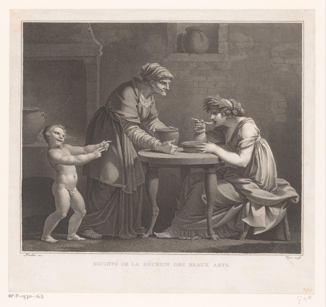 Hån av Ceres La Vengeance de Ceres av Jacques Louis Copia