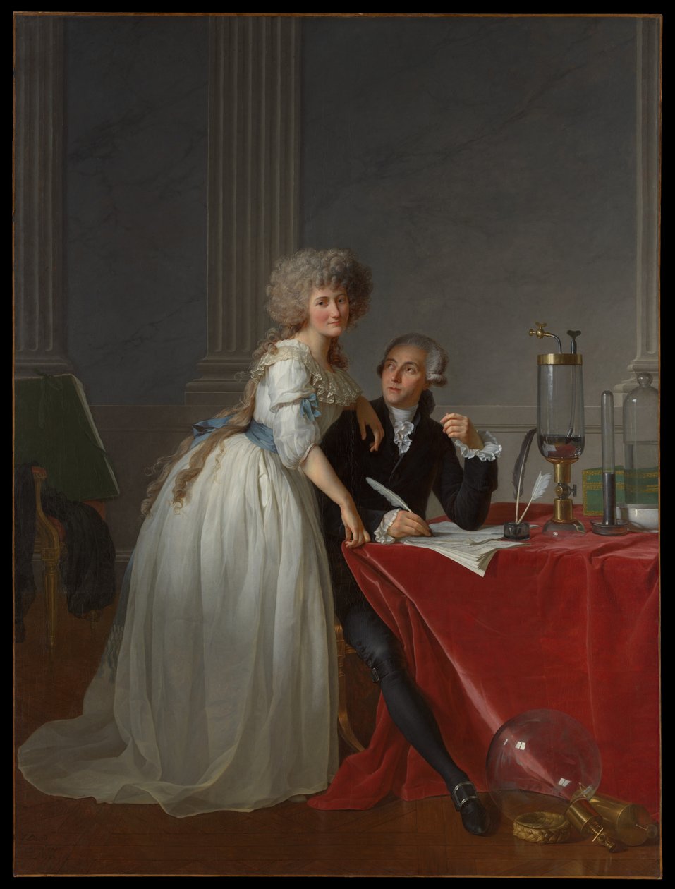 Antoine Laurent Lavoisier (1743-1794) og Marie Anne Lavoisier (Marie Anne Pierrette Paulze, 1758-1836) av Jacques Louis David
