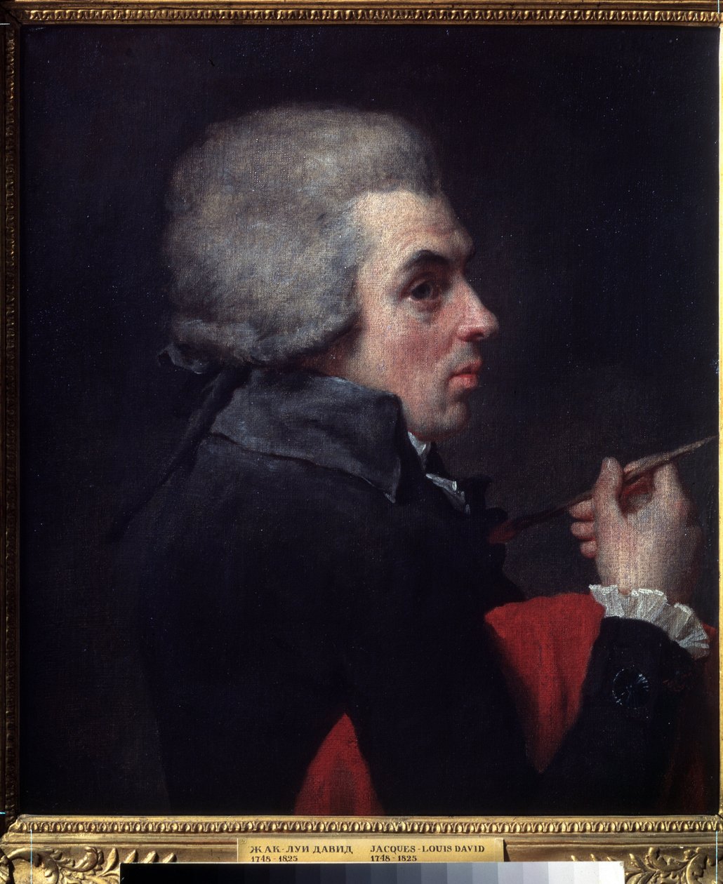 ""Autoportrait"" (Selvportrett) Maleri av Jacques Louis David (1748-1825) rundt 1789 Pushkin Museum, Moskva av Jacques Louis David