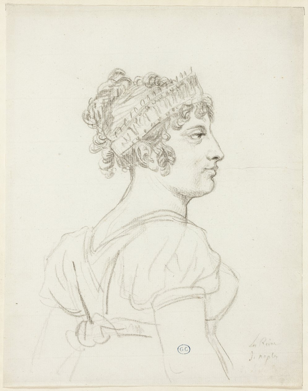 Byste av Caroline Bonaparte, prinsesse Murat, dronningen av Napoli av Jacques Louis David