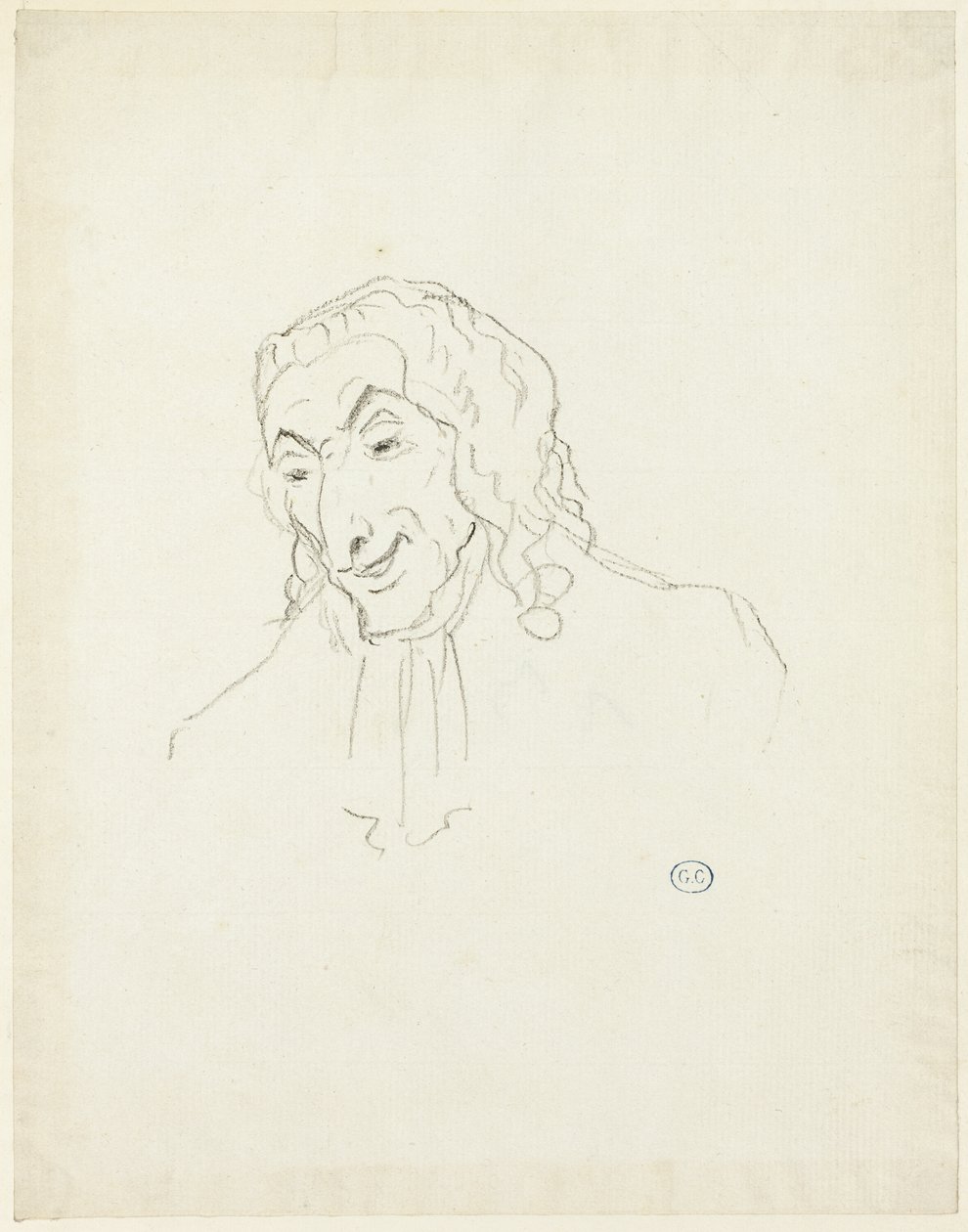 Byste av en mann med en Jabot av Jacques Louis David