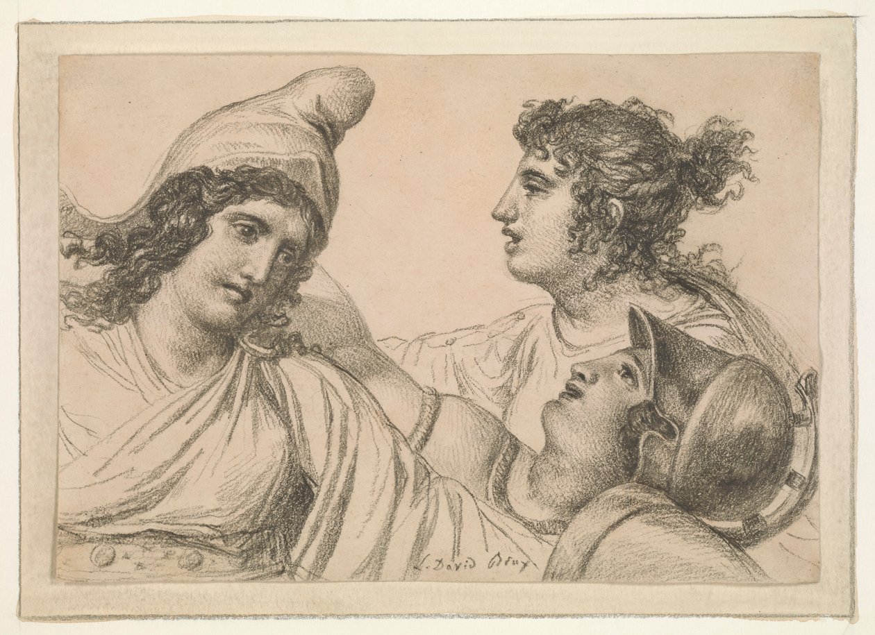 Komposisjon med tre figurer av Jacques Louis David