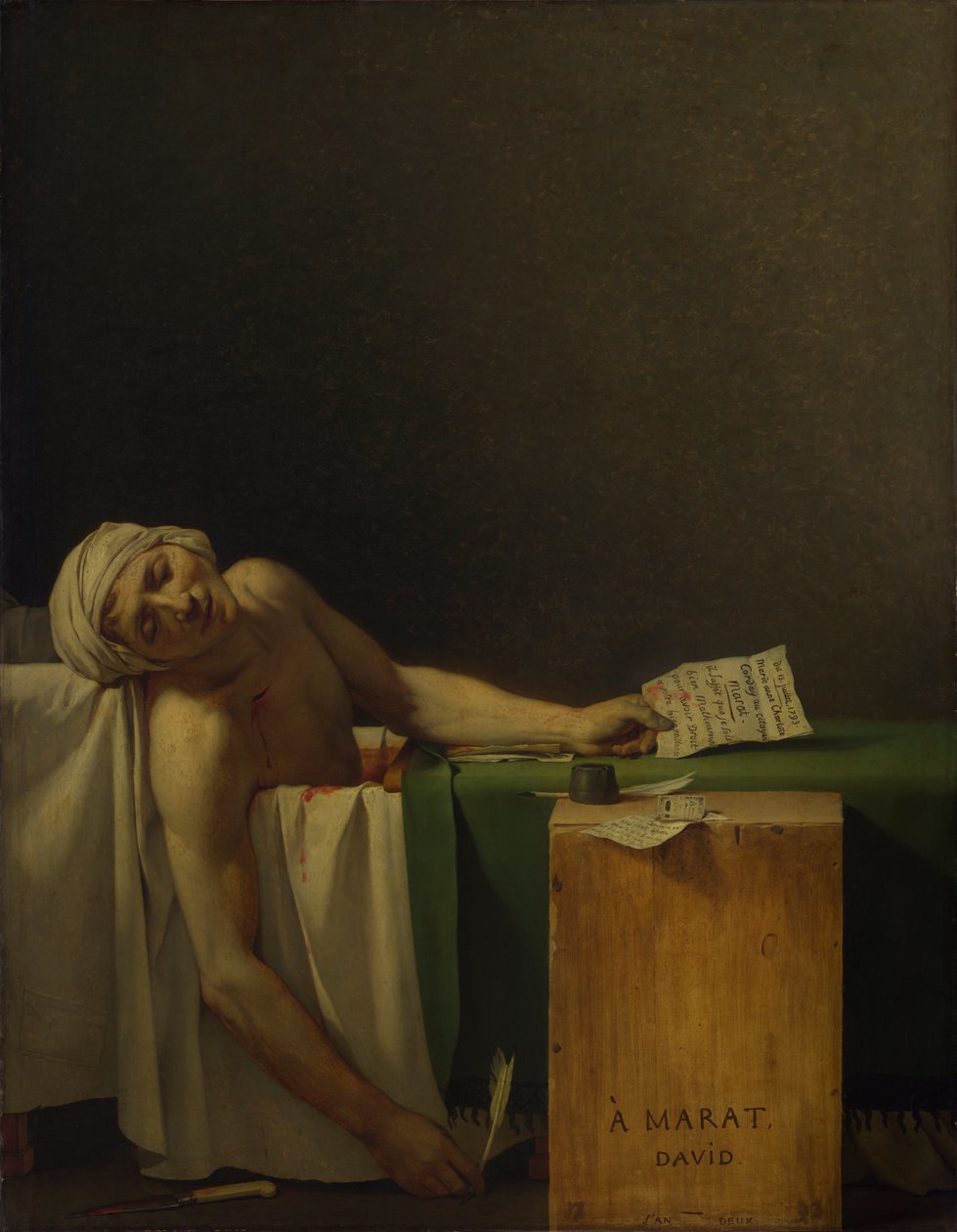 Marats død av Jacques Louis David