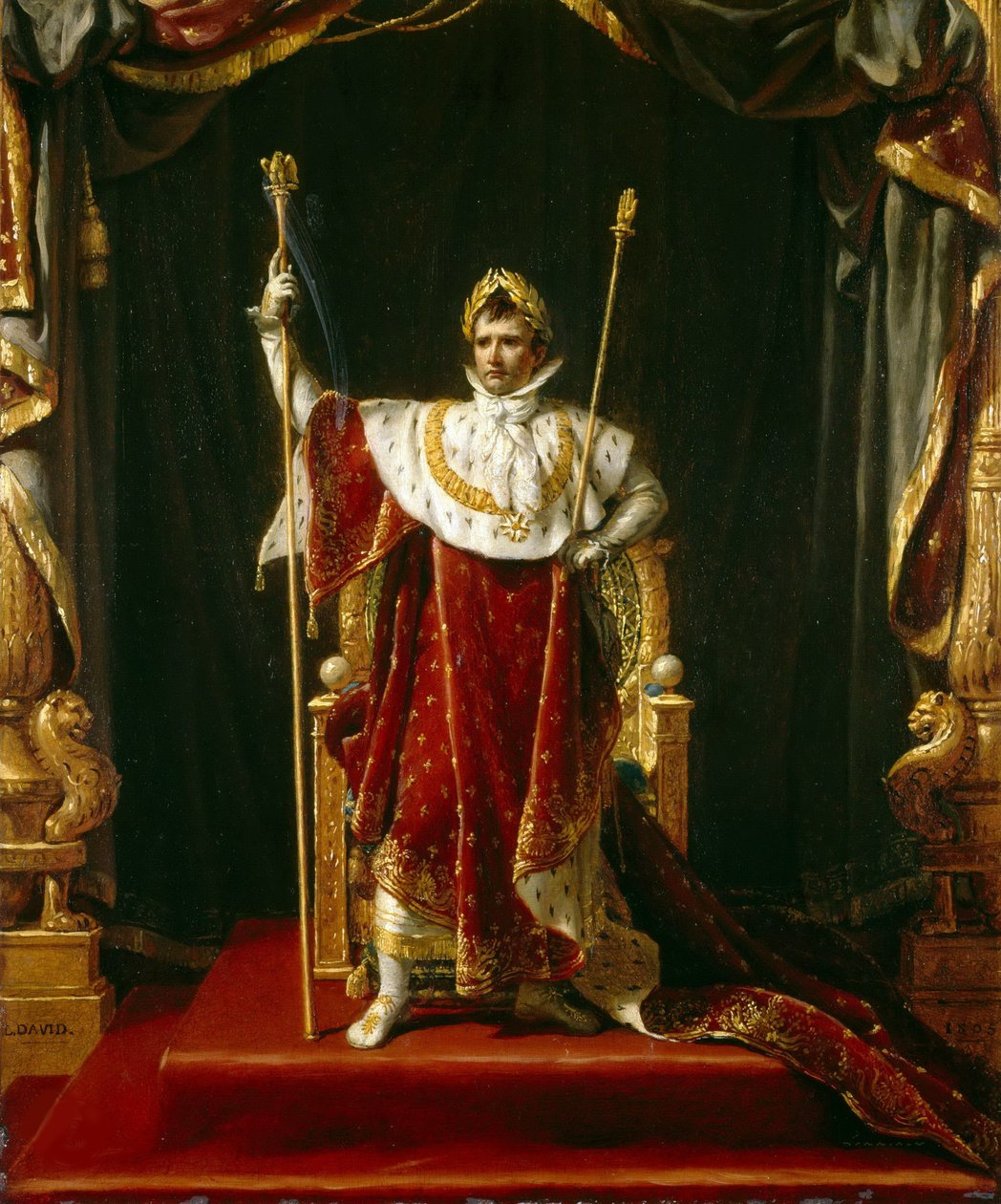 Keiser Napoleon I i sine keiserlige kapper, 1805. av Jacques Louis David