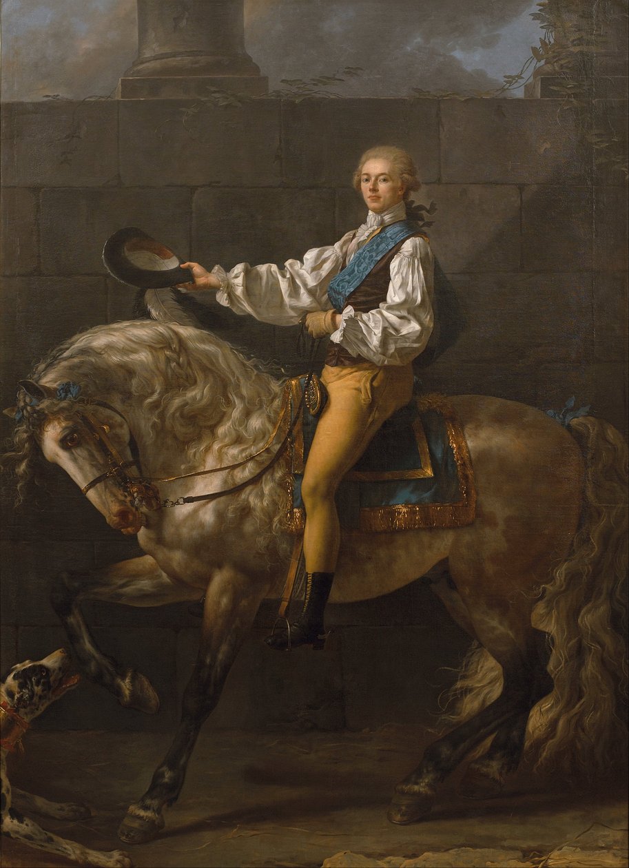 Ridesportrett av Stanisław Kostka Potocki av Jacques Louis David