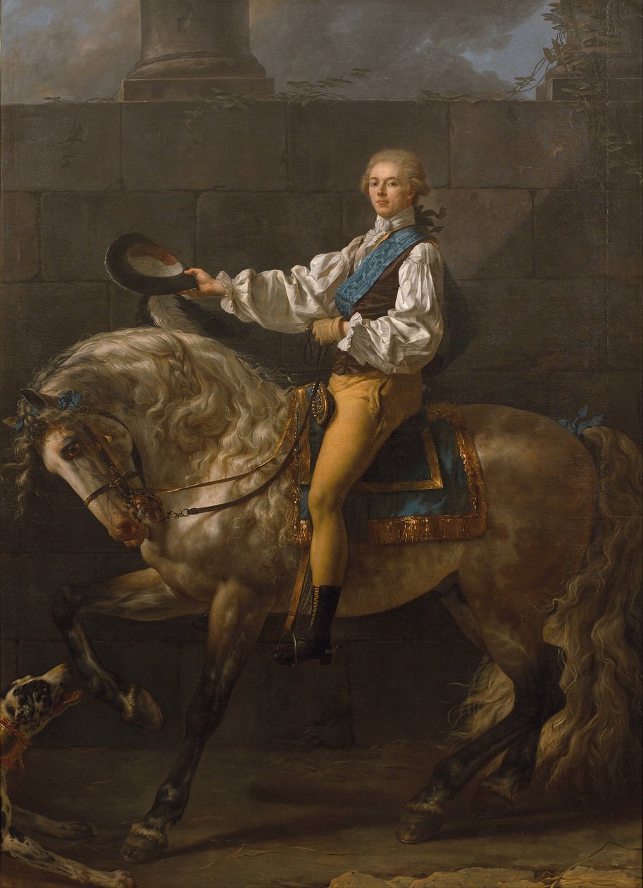 Ridesportrett av Stanislaw Kostka Potocki 1755-1821 av Jacques Louis David