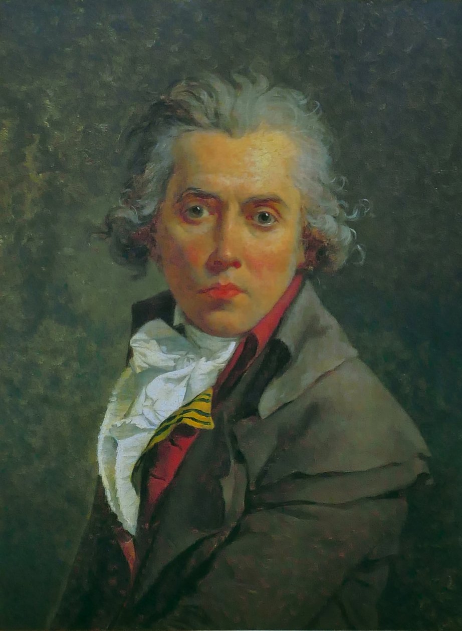 Italiensk: Autoritratto Selvportrett med tre krager av Jacques Louis David