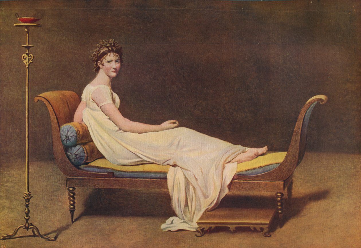 Madame Recamier, 1800, c1915. av Jacques Louis David