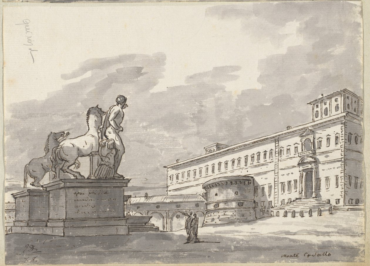 Monte Cavallo, med hestetemmerne av Jacques Louis David