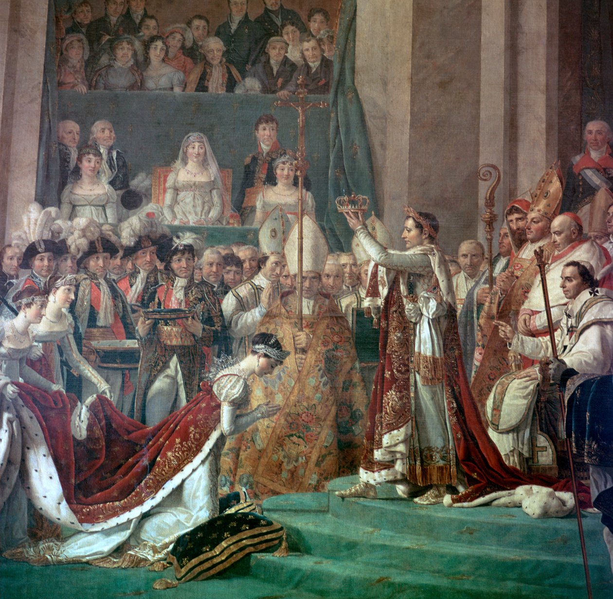 Maleri av Napoleon Buonaparte og keiserinne Josephine, 1700-tallet av Jacques Louis David