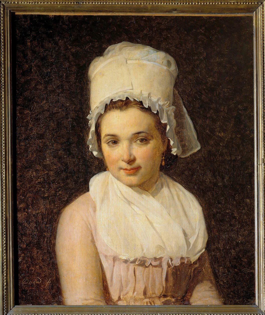 Portrett av Catherine Marie Tallard (1772-1825) kone til Francois Lamy, borgermester i Sougeres i Yonne-maleriet av Jacques Louis David (1748-1825) 1795 Søn. 0,64x0,54 m - Portrett av Catherine Marie Tallard (1772-1825), kone til Francois Lamy, borgermeste av Jacques Louis David