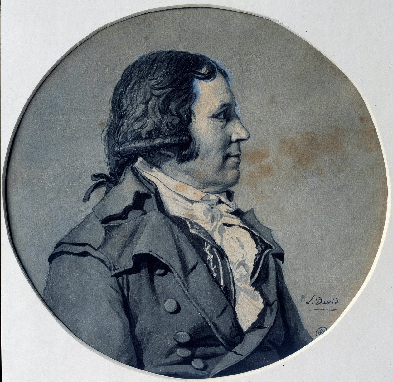 Portrett av Edmond Louis Dubois de France (1747-1814) stedfortreder, krigsminister. Tegning av Jacques Louis David (1748-1825) av Jacques Louis David