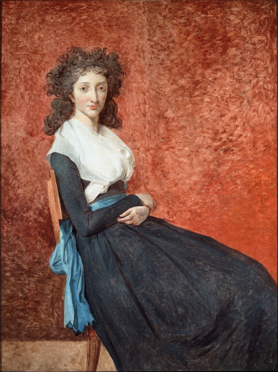 Portrett av Madame Charles Louis Trudaine - olje på lerret av Jacques Louis David