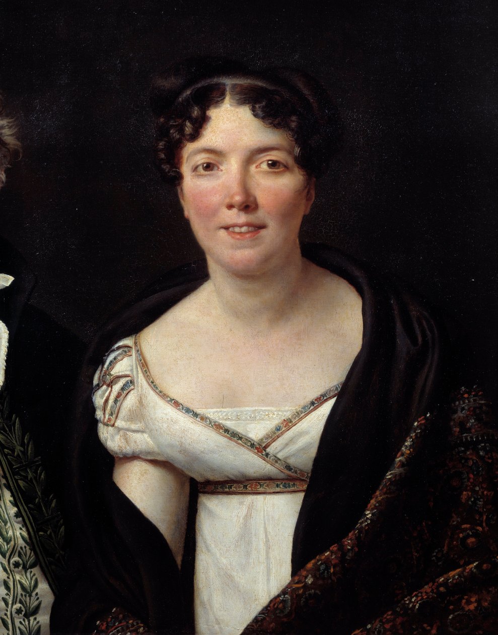 Portrett av Madame Mongez (1775-1855), kone til arkeologen Mongez Detail. Maleri av Jacques Louis David (1748-1825) av Jacques Louis David