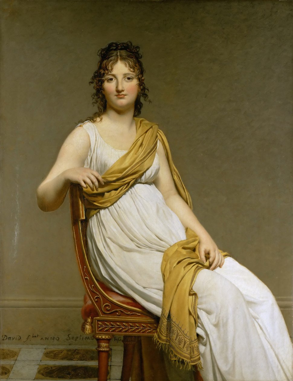 Portrett av Madame Raymond de Verninac, født Henriette Delacroix av Jacques Louis David