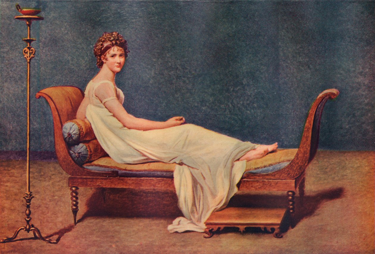 Portrett av Madame Recamier, 1800, 1911 av Jacques Louis David