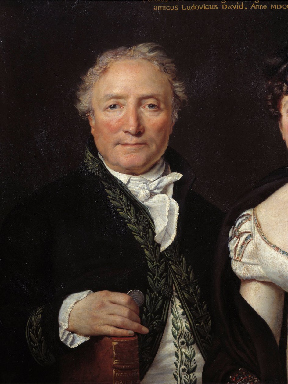 Portrett av Monsieur Mongez (1747-1835), arkeolog Detalj. Maleri av Jacques Louis David (1748-1825) 1800-tallet av Jacques Louis David