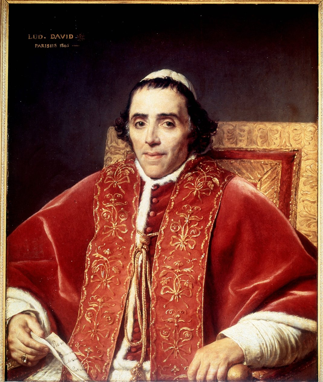 Portrett av Pius VII (1742 - 1823) av David. 1805. Museet i Versailles av Jacques Louis David