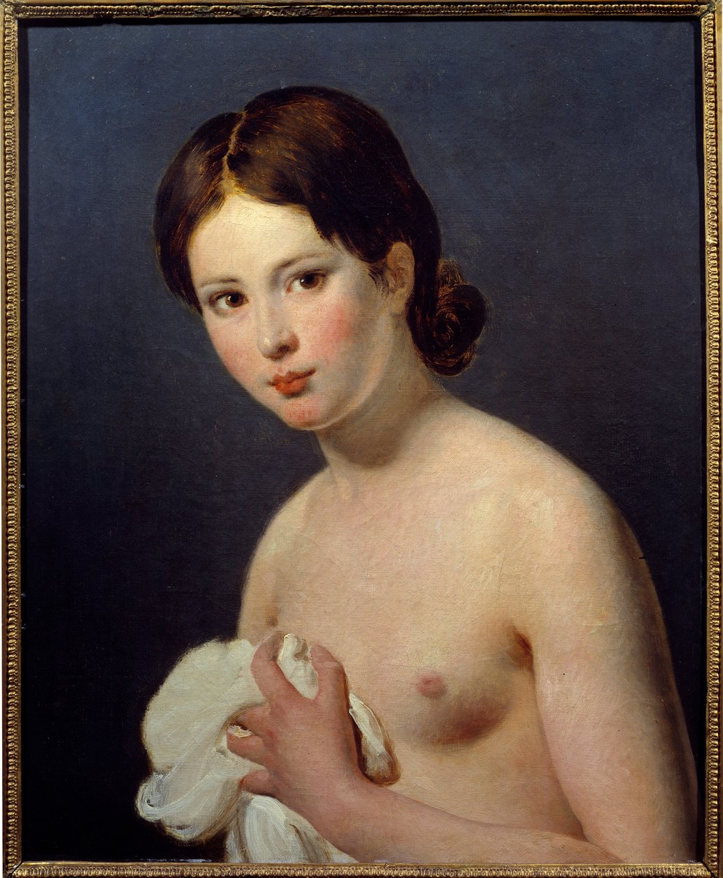 Portrett av en ung jente. Maleri av Jacques Louis David (1748-1825) av Jacques Louis David