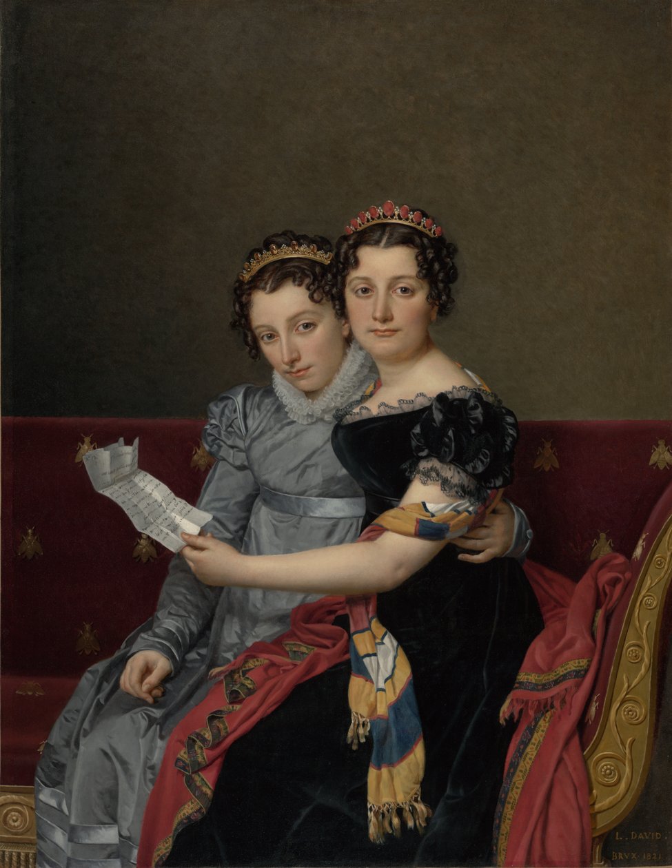 Portrett av søstrene Zénaïde og Charlotte Bonaparte av Jacques Louis David