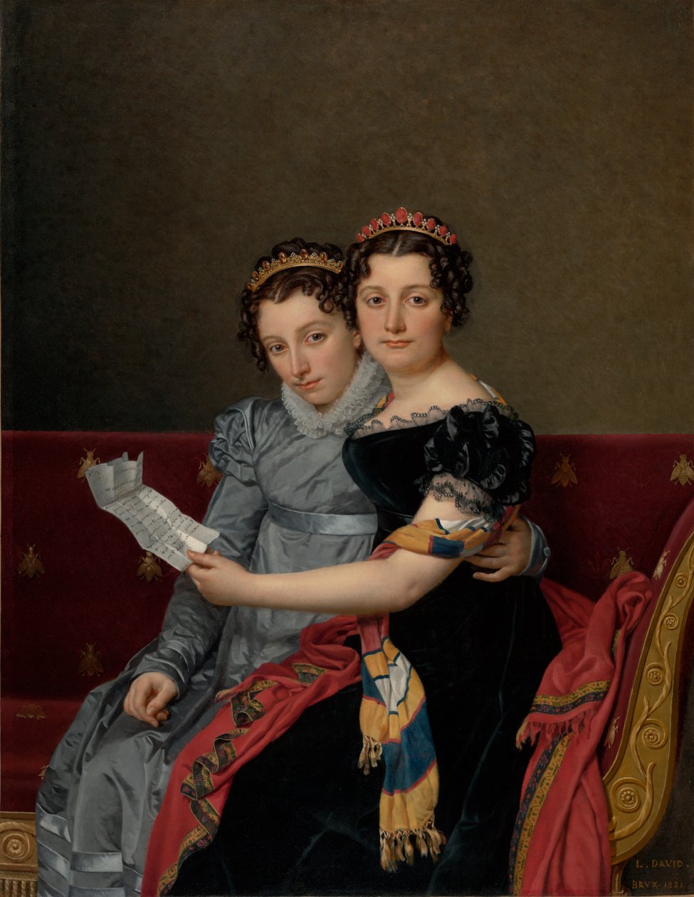 Portrett av søstrene Zénaïde og Charlotte Bonaparte av Jacques Louis David